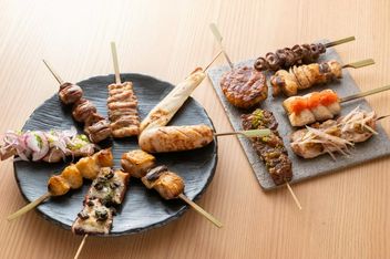 Charcoal grilled skewers