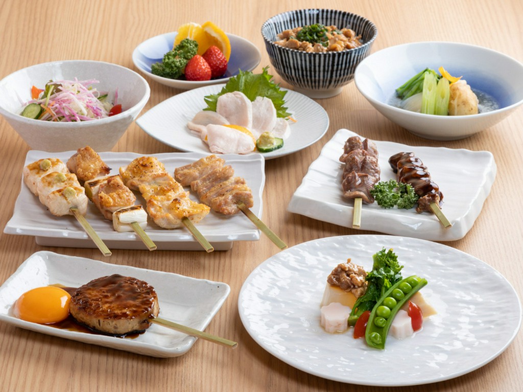 みつせ鶏をたっぷり堪能できる『みつせ鶏の串焼きコース』