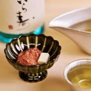 独特の旨みを持つ酒盗はお酒が進む一品です。
