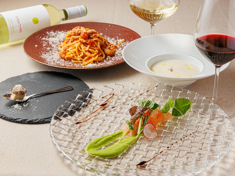 ランチのメイン、神戸の生パスタを使った『本日のパスタ』