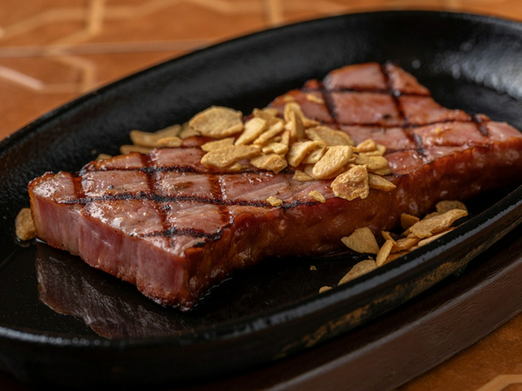 ガーリックベーコンのステーキ