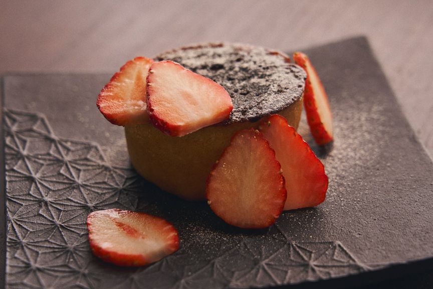 『大納言といちごのクレープ』※コースの一例