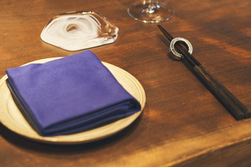 コースの中には、お箸でいただく料理も