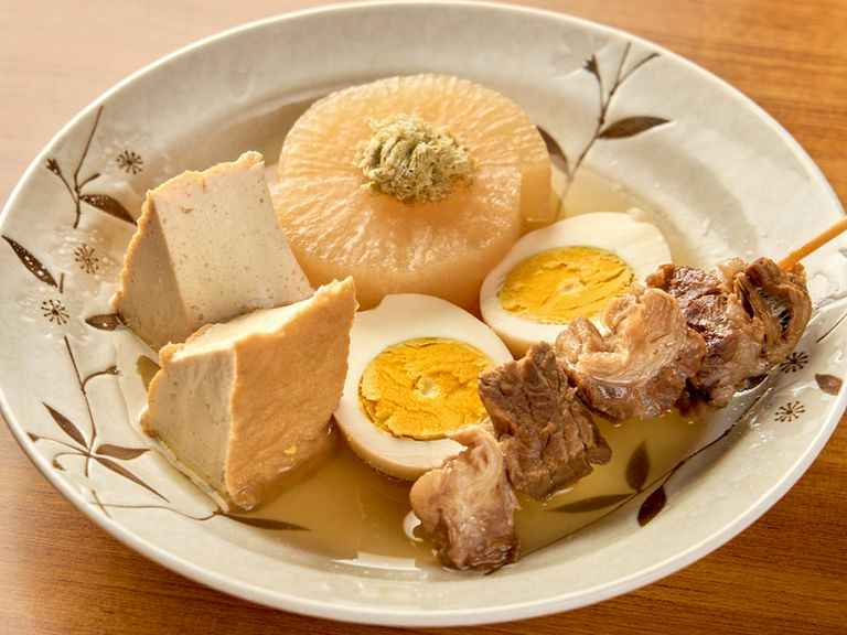 さっぱりとした味わいの、あごだしおでん『おまかせ四点盛り』