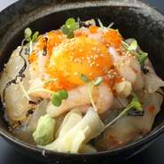 甘海老＆白身漬け丼