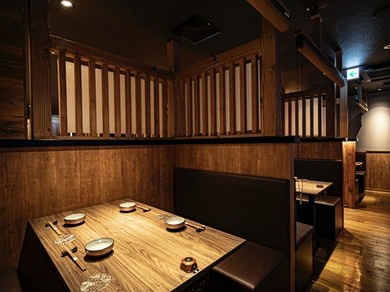 半個室にすることができるボックス席でのデートタイム