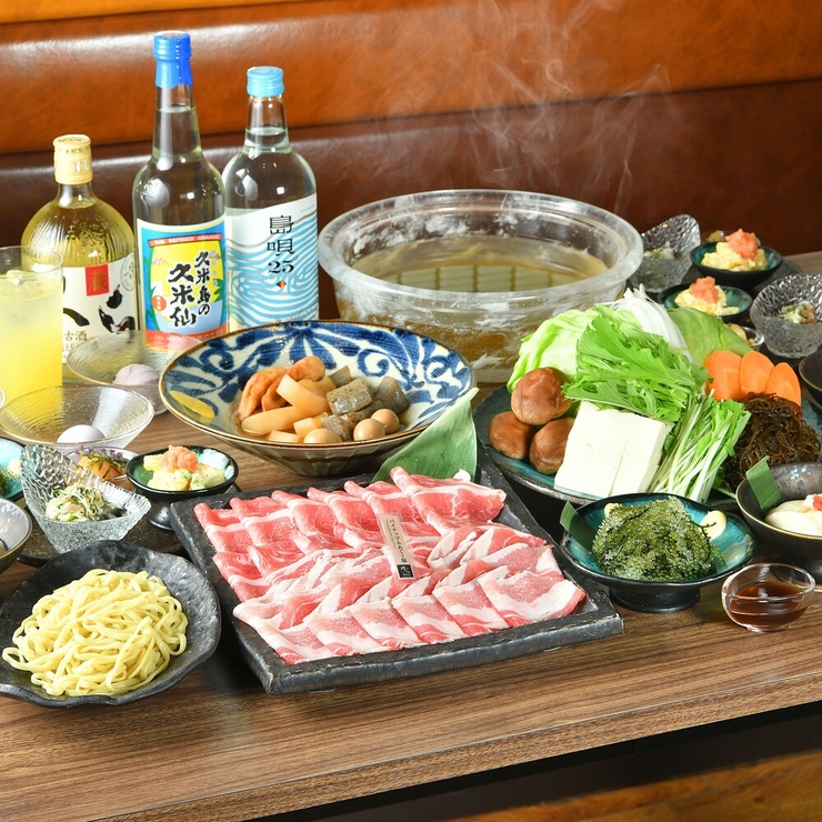≪북신지점 한정≫파인애플 아구 돼지 레타 샤브 통상의 고기 1.5배 대만족 코스!