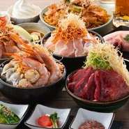 当店自慢の北海もんじゃ・オリジナルもんじゃの9種類からお好きなものを2種お選びいただけます。
スタンダード飲み放題付きコースなので宴会や飲み会、女子会などにピッタリのコースです♪