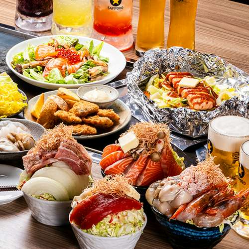 天然木化粧合板テーブル　座卓木彫り　居酒屋割烹料理屋旅館掘り出し物 公式】北海もんじゃ×鉄板焼き KIBORI（キボリ）