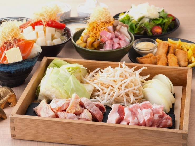 [Standard Course] Enjoy your choice of popular Monja and Teppanyaki! 5 dishes with 2 hours of all-you-can-drink for 4,500 yen