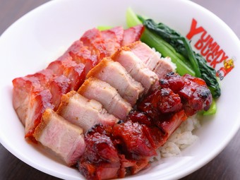 本格ダックを丼スタイルで『ご飯三種肉盛り単品』