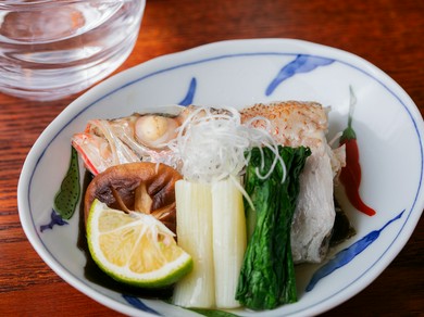 高級魚を贅沢に使った『酒蒸し』