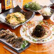沖縄が誇るブランド肉・あぐー豚をはじめとした地元の食材を心ゆくまで楽しめる【琉球あぐー豚しゃぶしゃぶ禅】。オリオンビールや泡盛を片手に沖縄料理を楽しむ、贅沢なひと時を過ごせます。