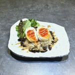 自家製のポテトサラダにたっぷりのスモークタンは相性抜群!