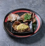 【土日祝/17時までor20時半以降の入店限定】焼き盛り（各2枚） / 茹でたん（1枚） / ユッケ（小サイズ） / ライス（大盛り無料） / ミニサラダ / ソフトドリンク1杯