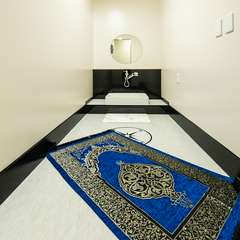 店内3階には祈祷室。ムスリムの方も安心できる部屋を用意