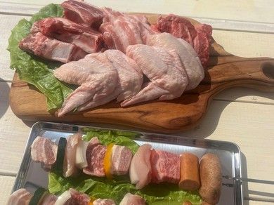 お肉たっぷりの定番『ボリューム満点BBQセット』