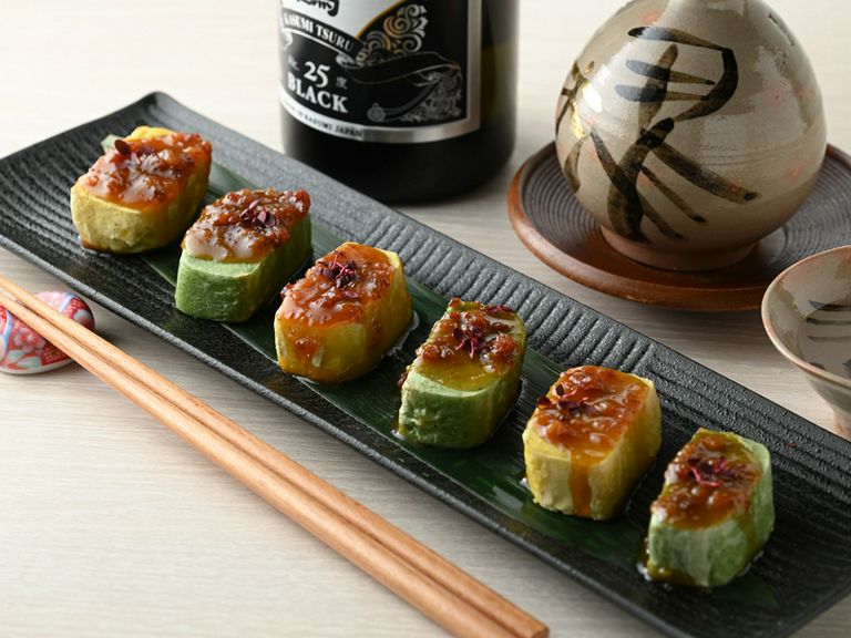 京生麩の黒豚肉味噌田楽