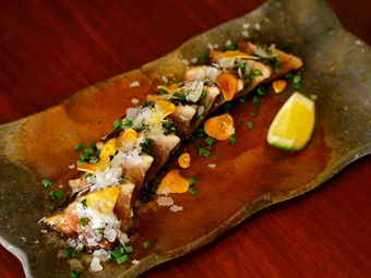 旬の鮮魚を使用した『魚の藁焼き』