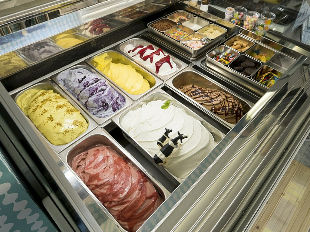 新鮮ミルクを使用した手づくりジェラートがずらり！