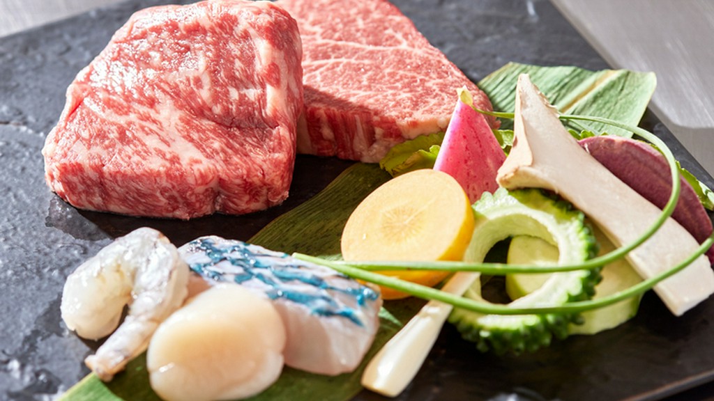 希少で上質な石垣牛のステーキがメインディッシュ『石垣牛コース』