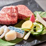沖縄本島内でもとても希少なA5ランクの石垣牛を使ったシグニチャーコースです。新鮮な県産魚や契約農家から仕入れる野菜など、沖縄ならではの魅力に触れられる料理を数多く楽しめます。選べる〆の逸品も魅力。