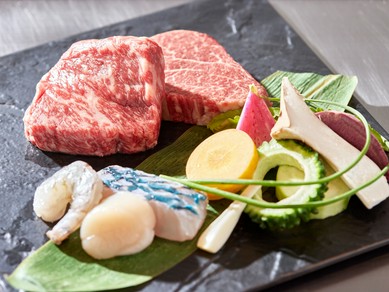 希少で上質な石垣牛のステーキがメインディッシュ『石垣牛コース』