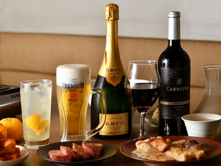 焼肉のおいしさがさらに引き立つ、コース限定のフリードリンク