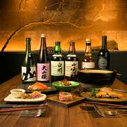 季節食材と高級素材をたっぷり使ったスペシャルコース。記念日ディナー、お祝いの宴席などにぴったり！名物黒トリュフの土鍋ご飯、蟹、アワビなどを堪能し贅沢な一日を楽しめます「コース」ページをご覧ください。
