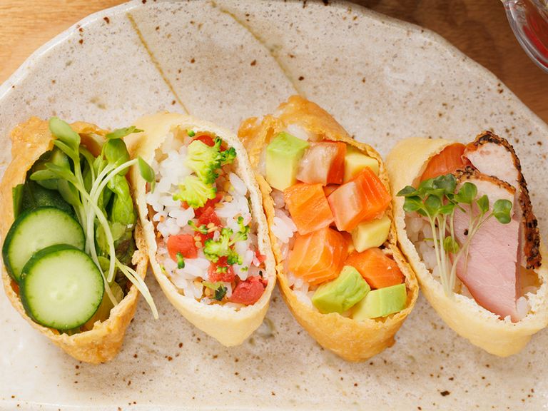 季節の食材や変わりダネも見どころ『いなり定食』