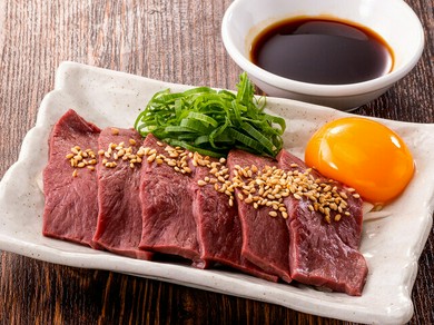 名物新鮮！和牛生ハツ刺し