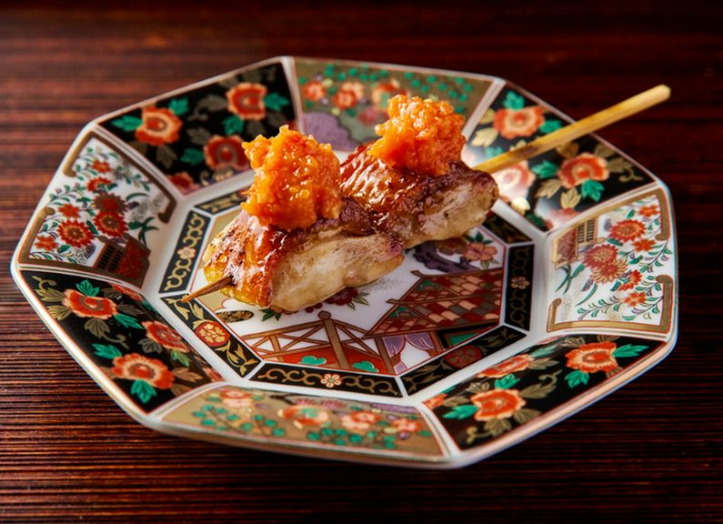 『高原比内地鶏のもも肉の薪焼き』