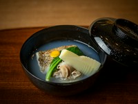 春の息吹を感じる『季節のお椀～白甘鯛と京都産筍・地蛤のお椀』