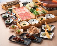 全8皿の和食コースでは、なんと言ってもおかか名物の「出汁しゃぶ」が楽しみ。