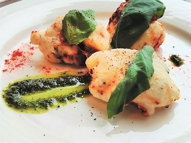 茨城県産・魚介とエビのポルペッテーニ