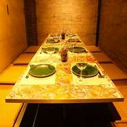 完全個室のプライベート空間は記念日や各種飲み会にぴったり