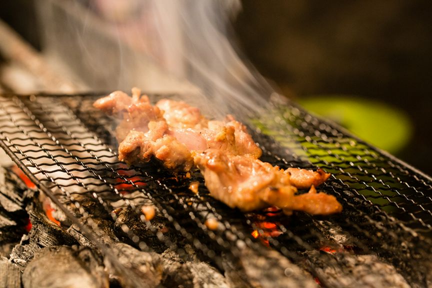 地鶏の鉄板焼き〜柚子胡椒〜