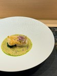 甘鯛の松笠焼き　トマトとバジル