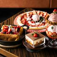 1日限定のチュロスやパフェや美味しいスイーツが人気です。
6月までの限定で苺フェア開催中です