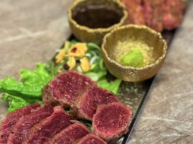 ネギ塩牛タンと赤身ステーキ食べ比べセット