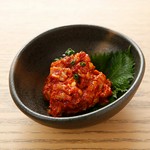 ピリ辛な味をクリームチーズがまろやかに。

