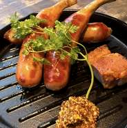 スキレット粗挽きソーセージ