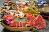 ＜松島＞「名物牛たんピラミッドしゃぶしゃぶ＆豪快！船盛焼肉食尽コース」（全16品）