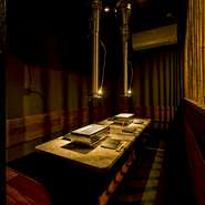 カジュアルな接待に喜ばれる、半個室席を完備