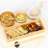 2800円・ハーフサイズ1500円／吸い物or味噌汁、漬物付き
