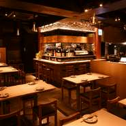 開放感あり和モダンなテーブル席