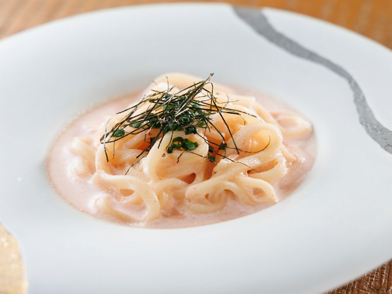 明太クリームうどん