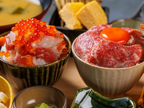人気No.1『和牛炙り丼と漁師飯の2種食べ比べの浮世離れ御膳』