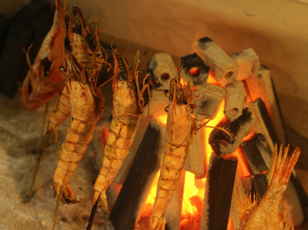 特大えびの炭火焼き