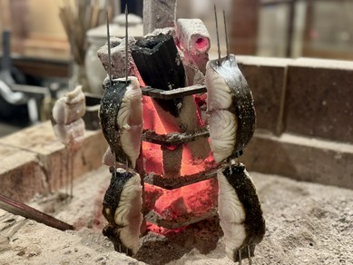 　囲炉裏　原始焼き